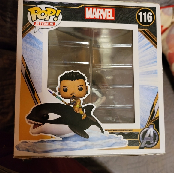 New-FUNKO POP RIDES! DELUXE MARVEL STUDIOS WAKANDA FOREVER NAMOR WITH ORCA # 116 - Picture 2 of 5